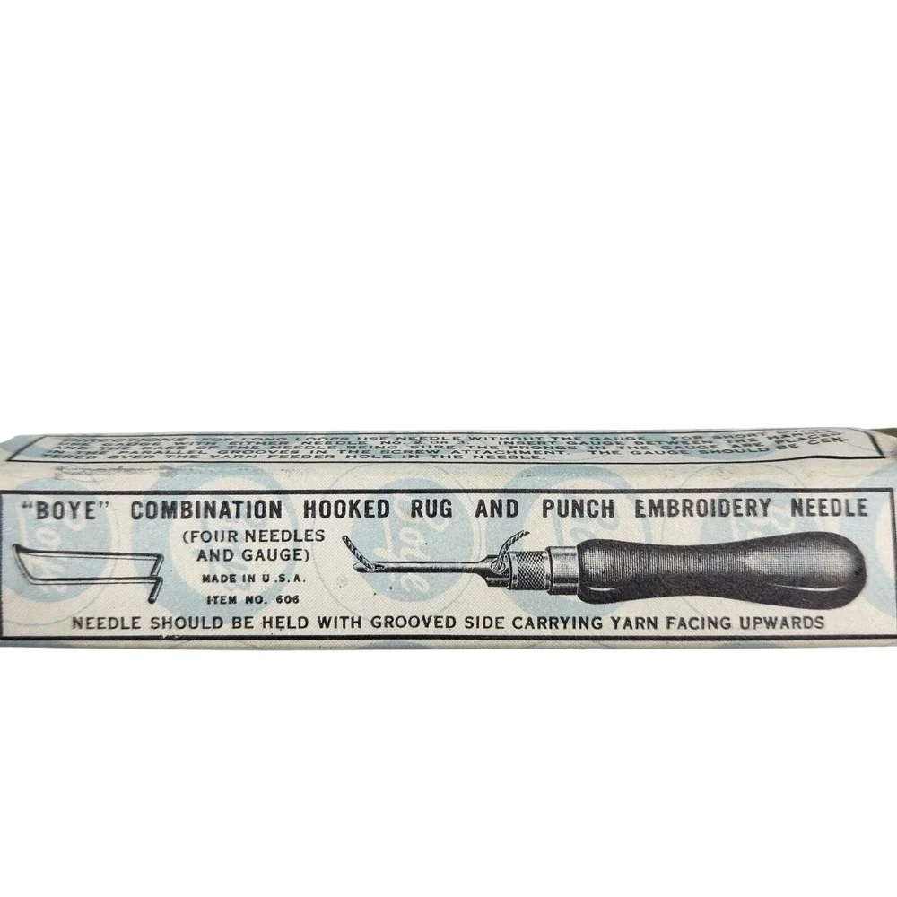 Vintage BOYE Combination Hooked Rug Punch Embroidery Crochet Needles (3)